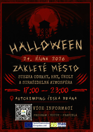 halloweenová oslava v kempu